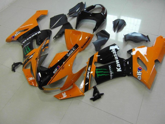 Custom 2005-2006 Orange Monster Kawasaki ZX6R Bike Fairing Custom 2005-2006 Orange Monster Kawasaki ZX6R Bike Fairing