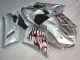 Custom 2005-2006 Silver Red Flames Kawasaki ZX6R Motorcycle Fairings Custom 2005-2006 Silver Red Flames Kawasaki ZX6R Motorcycle Fairings