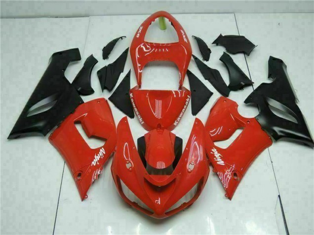 Custom 2005-2006 Red Kawasaki ZX6R Bike Fairing Kit Custom 2005-2006 Red Kawasaki ZX6R Bike Fairing Kit