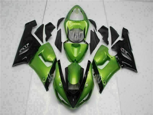 Aftermarket 2005-2006 Green Kawasaki ZX6R Motorcycle Bodywork
