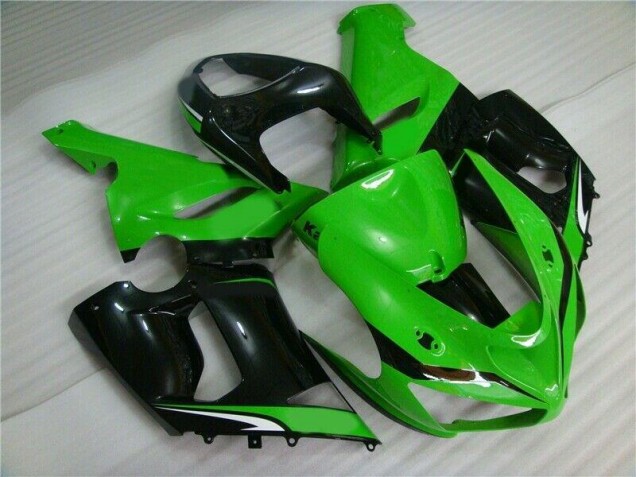 Custom 2005-2006 Green White Black Kawasaki ZX6R Motorcyle Fairings Custom 2005-2006 Green White Black Kawasaki ZX6R Motorcyle Fairings