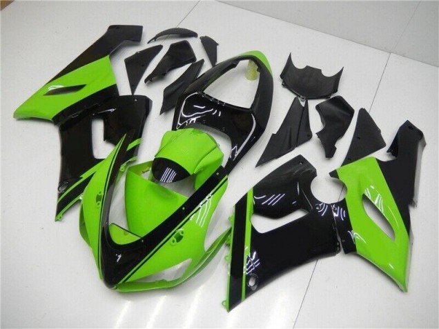 Custom 2005-2006 Green Black Kawasaki ZX6R Motor Fairings Custom 2005-2006 Green Black Kawasaki ZX6R Motor Fairings