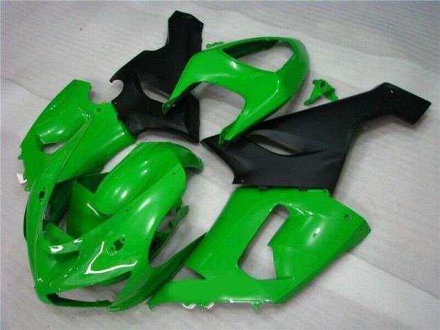 Custom 2005-2006 Green Matte Black Kawasaki ZX6R Motorcycle Fairing Custom 2005-2006 Green Matte Black Kawasaki ZX6R Motorcycle Fairing