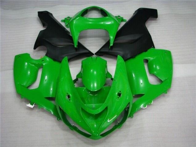 Custom 2005-2006 Green Matte Black Kawasaki ZX6R Motorcycle Fairing Custom 2005-2006 Green Matte Black Kawasaki ZX6R Motorcycle Fairing