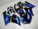Custom 2005-2006 Blue Black Kawasaki ZX6R Motorcycle Fairing Kits