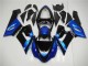 Custom 2005-2006 Blue Black Kawasaki ZX6R Motorcycle Fairing Kits