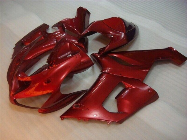 Custom 2005-2006 Red Kawasaki ZX6R Bike Fairing Custom 2005-2006 Red Kawasaki ZX6R Bike Fairing