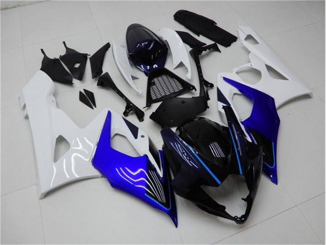 Custom 2005-2006 Blue White Suzuki GSXR 1000 Motorcycle Fairing Kits Custom 2005-2006 Blue White Suzuki GSXR 1000 Motorcycle Fairing Kits