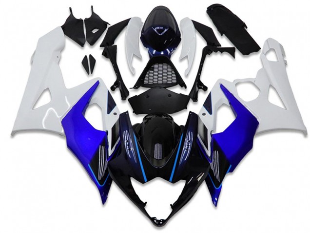 Custom 2005-2006 Blue White Suzuki GSXR 1000 Motorcycle Fairing Kits Custom 2005-2006 Blue White Suzuki GSXR 1000 Motorcycle Fairing Kits