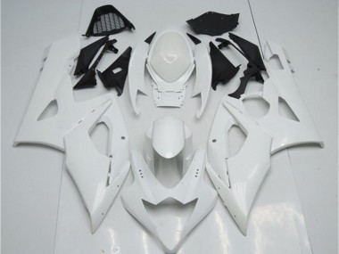 Custom 2005-2006 White Suzuki GSXR 1000 Bike Fairings