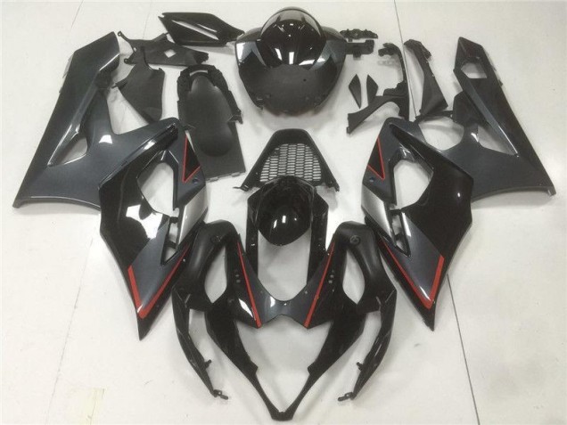 Custom 2005-2006 Black Grey Suzuki GSXR 1000 Moto Fairings Custom 2005-2006 Black Grey Suzuki GSXR 1000 Moto Fairings