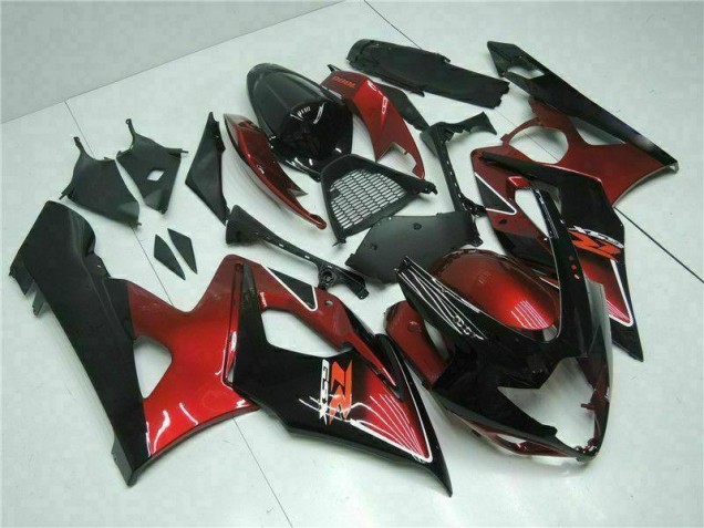 Aftermarket 2005-2006 Red Black Suzuki GSXR 1000 Motorcycle Fairings & Bodywork