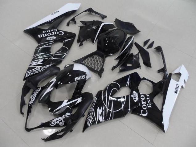 Custom 2005-2006 Black Corona Suzuki GSXR 1000 Bike Fairing Kit Custom 2005-2006 Black Corona Suzuki GSXR 1000 Bike Fairing Kit