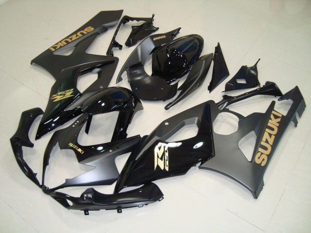 Custom 2005-2006 Black with Gold Decals Suzuki GSXR 1000 Motorcylce Fairings Custom 2005-2006 Black with Gold Decals Suzuki GSXR 1000 Motorcylce Fairings