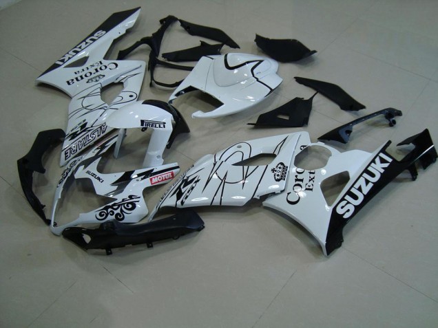 Custom 2005-2006 White Corona Suzuki GSXR 1000 Motorcycle Replacement Fairings Custom 2005-2006 White Corona Suzuki GSXR 1000 Motorcycle Replacement Fairings