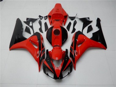 Custom 2006-2007 Red Black Honda CBR1000RR Motorbike Fairing