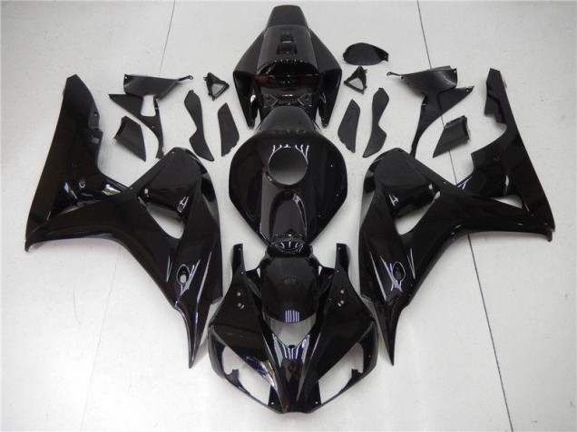 Aftermarket 2006-2007 Glossy Black Honda CBR1000RR Motor Bike Fairings