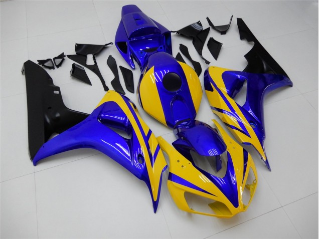 Custom 2006-2007 Yellow Blue Honda CBR1000RR Replacement Motorcycle Fairings Custom 2006-2007 Yellow Blue Honda CBR1000RR Replacement Motorcycle Fairings