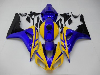 Custom 2006-2007 Yellow Blue Honda CBR1000RR Replacement Motorcycle Fairings