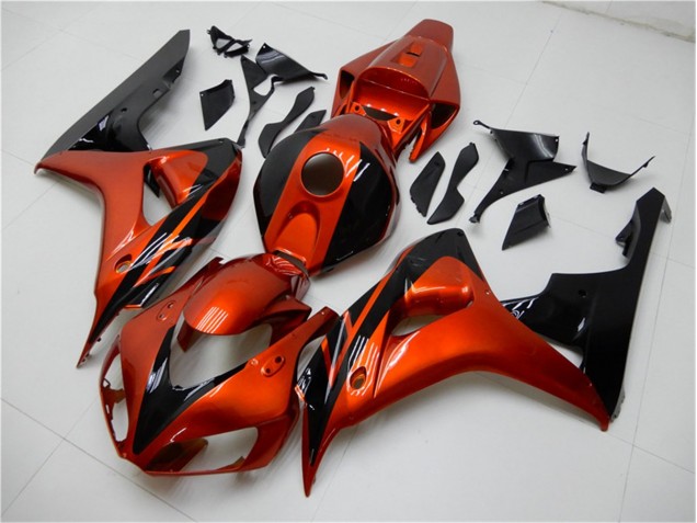 Custom 2006-2007 Orange Black Honda CBR1000RR Motorcycle Fairings Kit Custom 2006-2007 Orange Black Honda CBR1000RR Motorcycle Fairings Kit