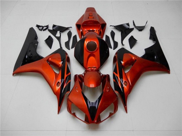 Custom 2006-2007 Orange Black Honda CBR1000RR Motorcycle Fairings Kit Custom 2006-2007 Orange Black Honda CBR1000RR Motorcycle Fairings Kit