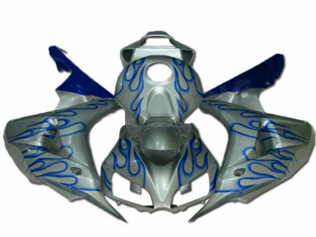 Custom 2006-2007 Blue Flame Silver Honda CBR1000RR Motorcycle Fairing Kits Custom 2006-2007 Blue Flame Silver Honda CBR1000RR Motorcycle Fairing Kits