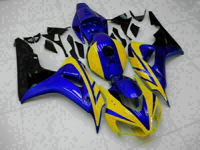 Custom 2006-2007 Blue Yellow Honda CBR1000RR Motorcycle Replacement Fairings Custom 2006-2007 Blue Yellow Honda CBR1000RR Motorcycle Replacement Fairings