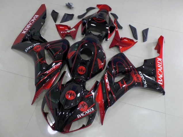Custom 2006-2007 Black Bacardi Honda CBR1000RR Motorbike Fairing Custom 2006-2007 Black Bacardi Honda CBR1000RR Motorbike Fairing