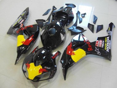 Custom 2006-2007 Black Red Bull Honda CBR1000RR Bike Fairing Kit