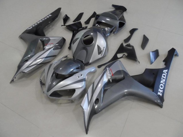 Custom 2006-2007 Grey Silver and Matte Black Honda CBR1000RR Motor Fairings Custom 2006-2007 Grey Silver and Matte Black Honda CBR1000RR Motor Fairings