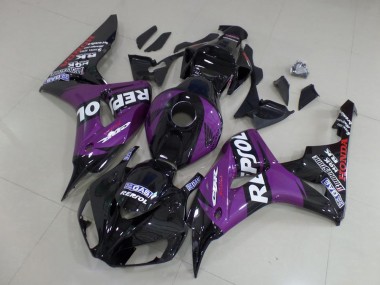 Custom 2006-2007 Purple Repsol Honda CBR1000RR Motorcyle Fairings