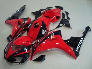 Custom 2006-2007 Red Black Honda CBR1000RR Motorbike Fairings