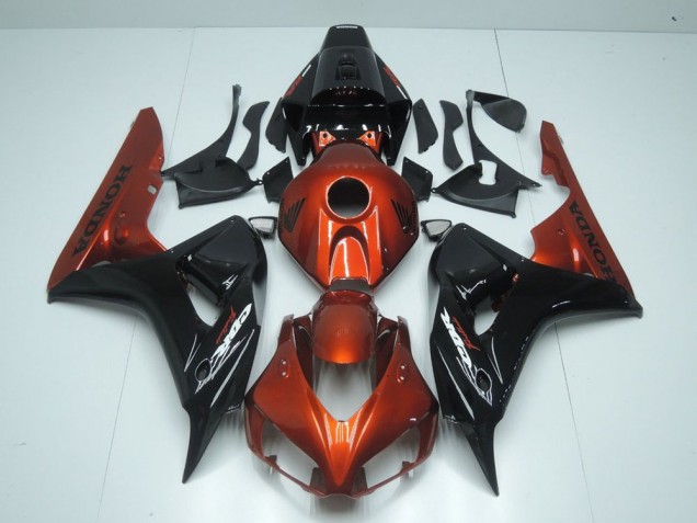 Custom 2006-2007 Orange and Black Honda CBR1000RR Motorcycle Fairing Custom 2006-2007 Orange and Black Honda CBR1000RR Motorcycle Fairing