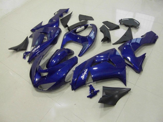 Custom 2006-2007 Dark Blue Kawasaki ZX10R Replacement Fairings