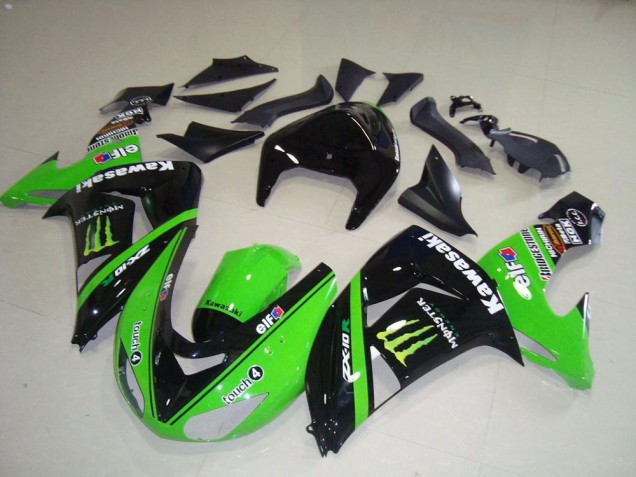 Aftermarket 2006-2007 Green Monster Kawasaki ZX10R Motor Fairings