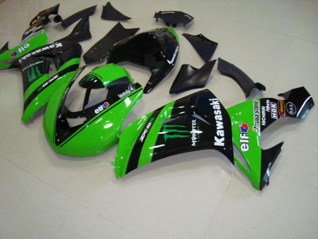 Custom 2006-2007 Green Monster Race Kawasaki ZX10R Motorcycle Fairings Kit Custom 2006-2007 Green Monster Race Kawasaki ZX10R Motorcycle Fairings Kit