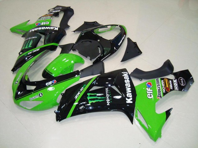 Custom 2006-2007 Green Monster Kawasaki ZX10R Bike Fairings Custom 2006-2007 Green Monster Kawasaki ZX10R Bike Fairings