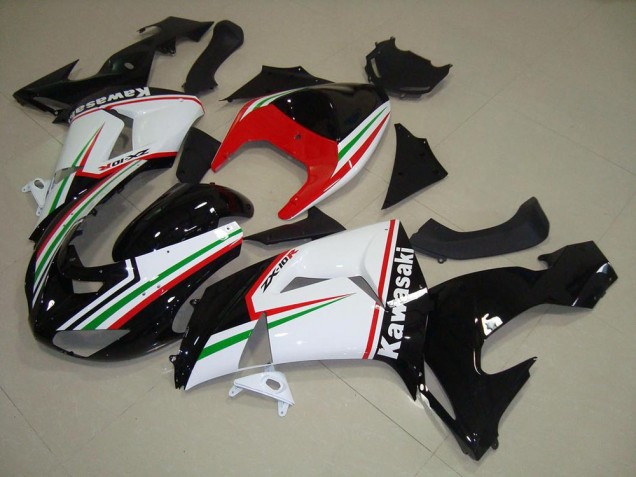 Custom 2006-2007 White and Black Kawasaki ZX10R Bike Fairing Kit Custom 2006-2007 White and Black Kawasaki ZX10R Bike Fairing Kit