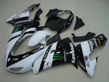 Custom 2006-2007 White Monster Kawasaki ZX10R Motorcycle Bodywork