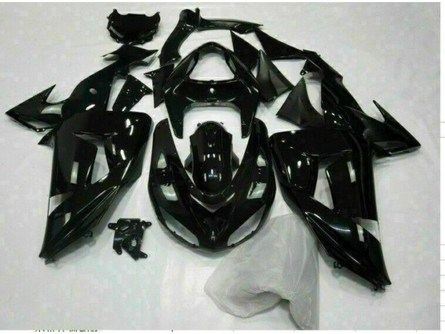 Aftermarket 2006-2007 Glossy Black Kawasaki ZX10R Motorcycle Replacement Fairings