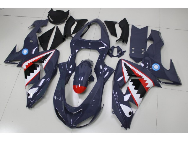 Custom 2006-2007 Grey Shark Kawasaki ZX10R Replacement Fairings Custom 2006-2007 Grey Shark Kawasaki ZX10R Replacement Fairings