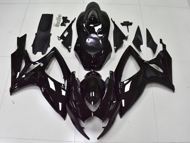 Aftermarket 2006-2007 Glossy Black Suzuki GSXR 600/750 Bike Fairing