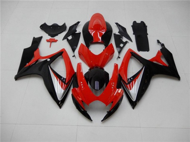 Aftermarket 2006-2007 Red Black Suzuki GSXR 600/750 Replacement Motorcycle Fairings