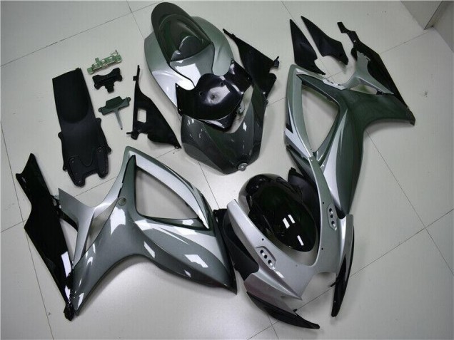 Custom 2006-2007 Silver Grey Suzuki GSXR 600/750 Motorcycle Replacement Fairings Custom 2006-2007 Silver Grey Suzuki GSXR 600/750 Motorcycle Replacement Fairings