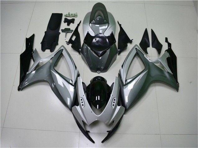 Custom 2006-2007 Silver Grey Suzuki GSXR 600/750 Motorcycle Replacement Fairings Custom 2006-2007 Silver Grey Suzuki GSXR 600/750 Motorcycle Replacement Fairings