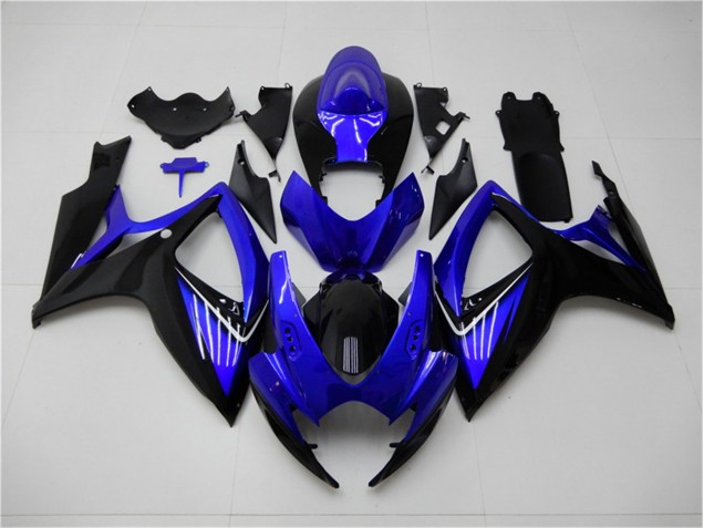 Custom 2006-2007 Blue Black Suzuki GSXR 600/750 Replacement Fairings & Bodywork Custom 2006-2007 Blue Black Suzuki GSXR 600/750 Replacement Fairings & Bodywork