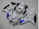 Aftermarket 2006-2007 White Blue Suzuki GSXR 600/750 Motorcylce Fairings