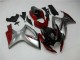 Aftermarket 2006-2007 Red Silver Suzuki GSXR 600/750 Bike Fairing Kit