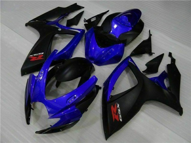Custom 2006-2007 Blue Black Suzuki GSXR 600/750 Motorbike Fairing Kits Custom 2006-2007 Blue Black Suzuki GSXR 600/750 Motorbike Fairing Kits