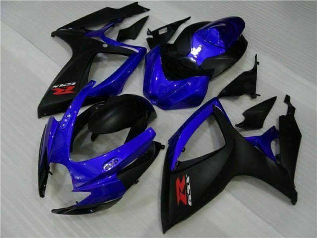 Custom 2006-2007 Blue Black Suzuki GSXR 600/750 Motorbike Fairing Kits Custom 2006-2007 Blue Black Suzuki GSXR 600/750 Motorbike Fairing Kits